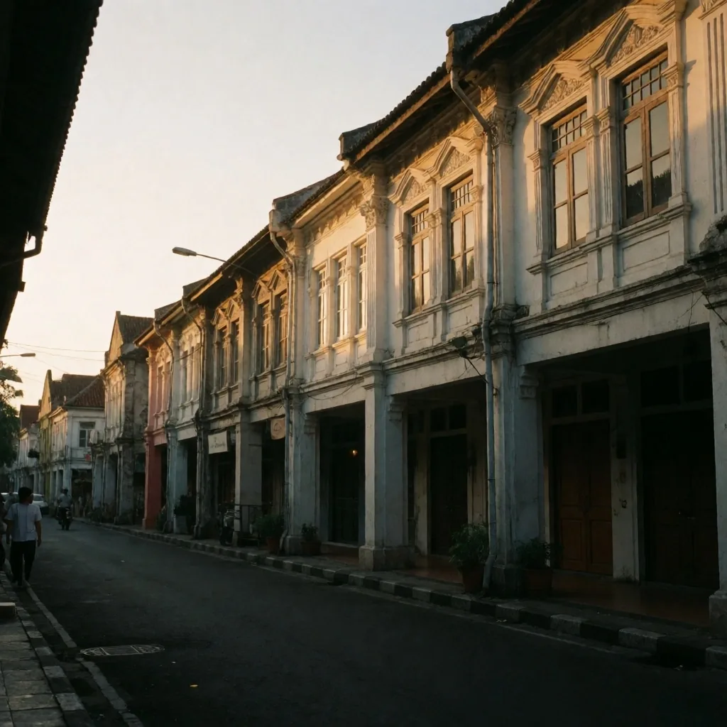 Street view in Semarang, Central Java
